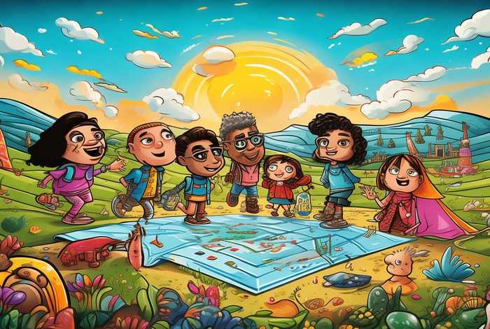 一起去旅行卡通宣传海报图片 一起去旅行的图片卡通