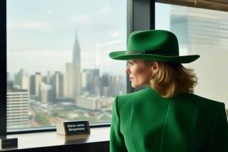 商务旅行戴绿色的帽子的女老板叫什么（商务旅行戴绿色的帽子的女老板叫什么名字）