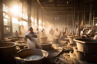 泰国旅行乳胶工厂 - 央视采访的泰国乳胶工厂