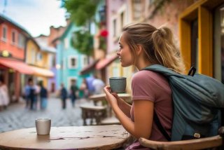 我一个人吃饭旅行到处走走停停英语；我一个人吃饭旅行到处走走停停英语怎么说