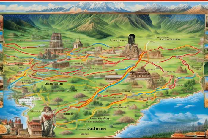 四川旅行地图旅游线路图 - 四川旅行地图旅游线路图片