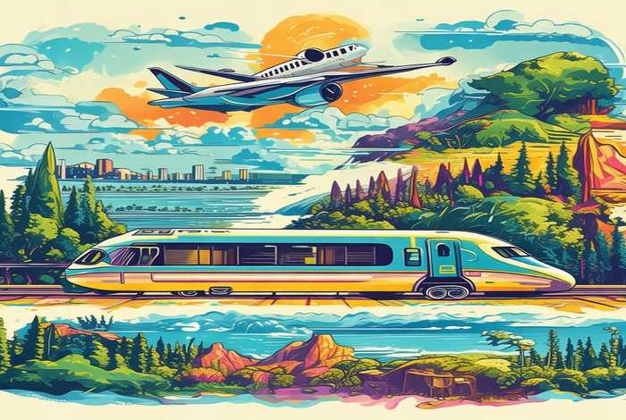 旅行游记手抄（旅行游记手抄报飞机高铁上色）