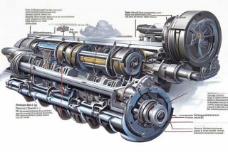 发动机工作原理简图、发动机工作原理简图图片