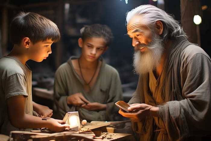 三悦有了新工作师父；三悦有了新工作师父的儿子