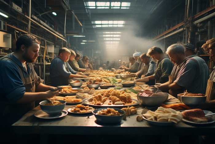 工作餐图片；厂里的工作餐图片