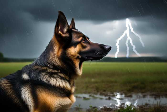 工作犬观察闪电（工作犬观察闪电图片）