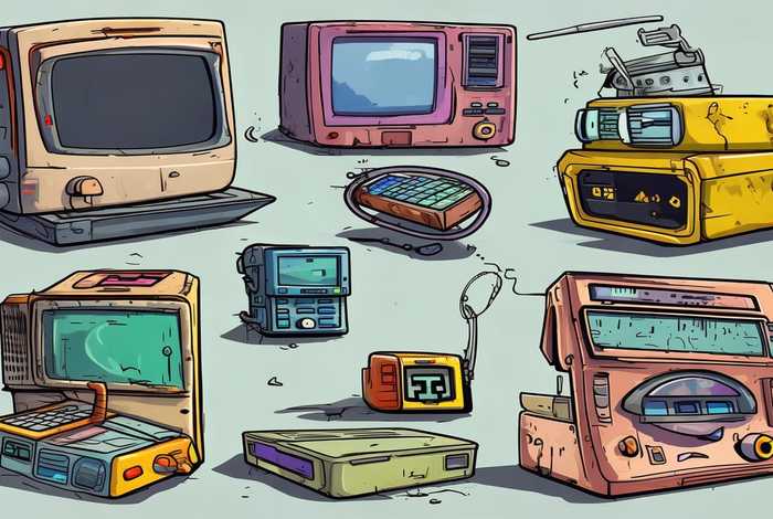 废电子产品图片卡通 废旧电子产品卡通图片