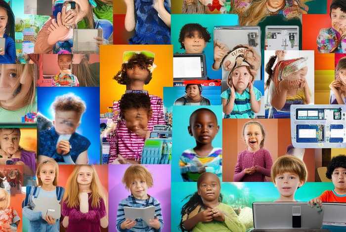 儿童使用电子产品图片，儿童使用电子产品图片大全
