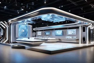 电子产品展位设计效果图 电子产品展位设计效果图片