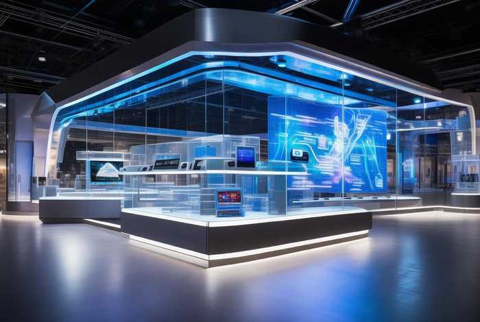 电子产品展览会展台设计；电子产品展览会展台设计图