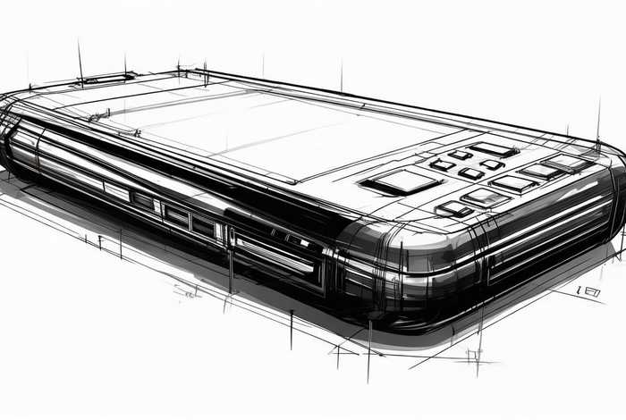 电子产品图片素描，电子产品图片素描图