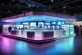 电子产品展台设计图、电子产品展台设计图片
