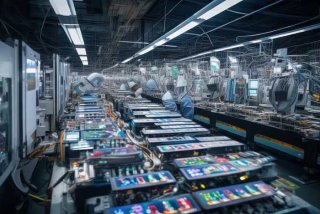 这个工厂生产各种各样的电子产品英语（这个工厂生产各种各样的电子产品英语翻译）