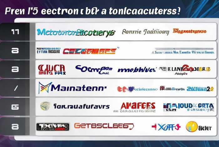 电子产品合作厂家排行榜 电子产品合作厂家排行榜前十名