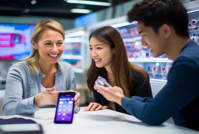 介绍电子产品情景对话三人 - 介绍电子产品的英语对话