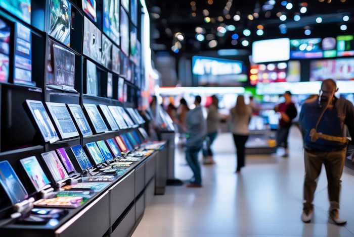 电子产品店内照片；电子产品店内照片图片