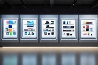 电子产品展示墙效果图、电子产品展示墙效果图怎么做