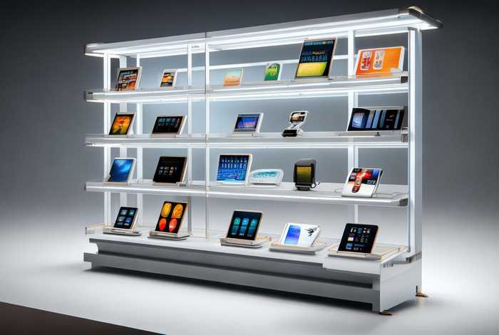 电子产品展示架多层，电子产品展示架多层设计