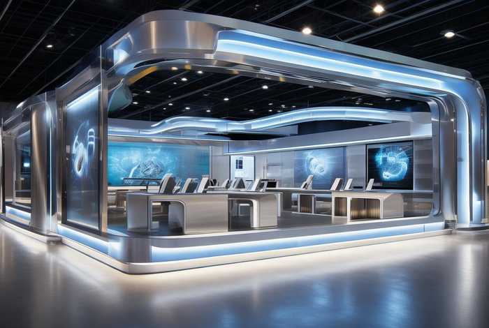 电子产品展位设计效果图 电子产品展位设计效果图片