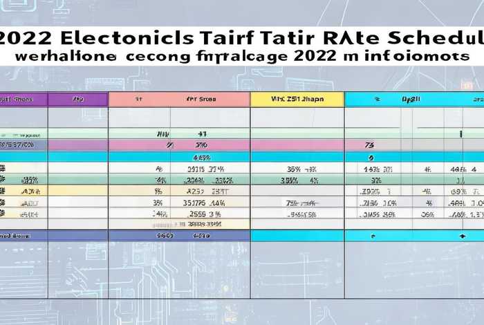 电子产品关税税率表2022年完整版 2021电子产品进口关税