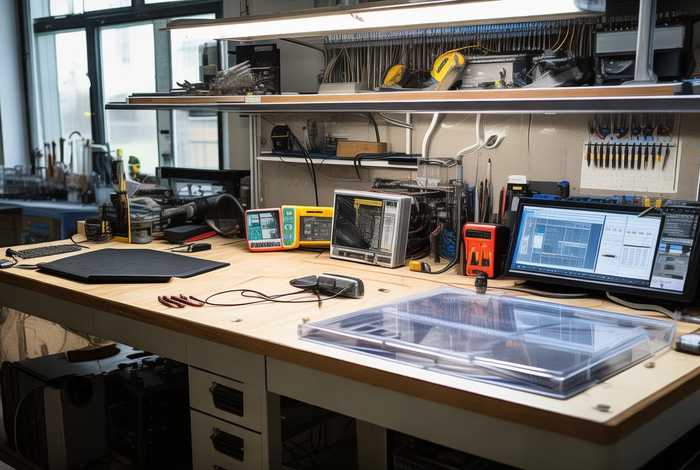 电子产品维修工作台；电子产品维修工作台摆放