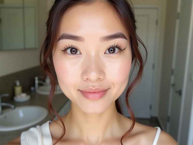 生活妆美女、生活妆的发型图片