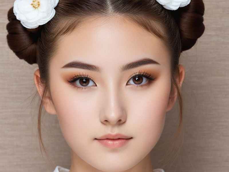 生活妆美女、生活妆的发型图片
