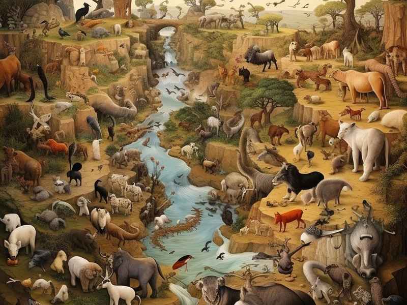 陆地生活的动物，陆地生活的动物画画图片