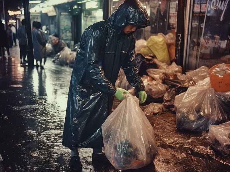 工地生活垃圾 - 工地生活垃圾清理照片
