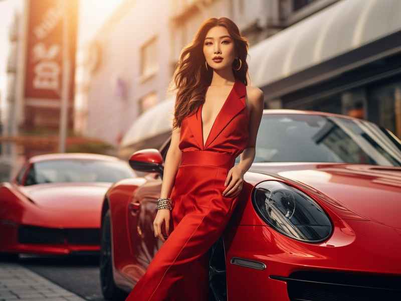 美女与豪车生活照，美女与豪车生活照片高清