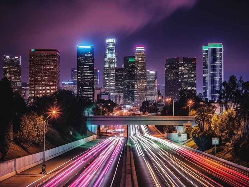 洛杉矶夜生活 洛杉矶市中心夜景 洛杉矶夜生活 洛杉矶市中心夜景