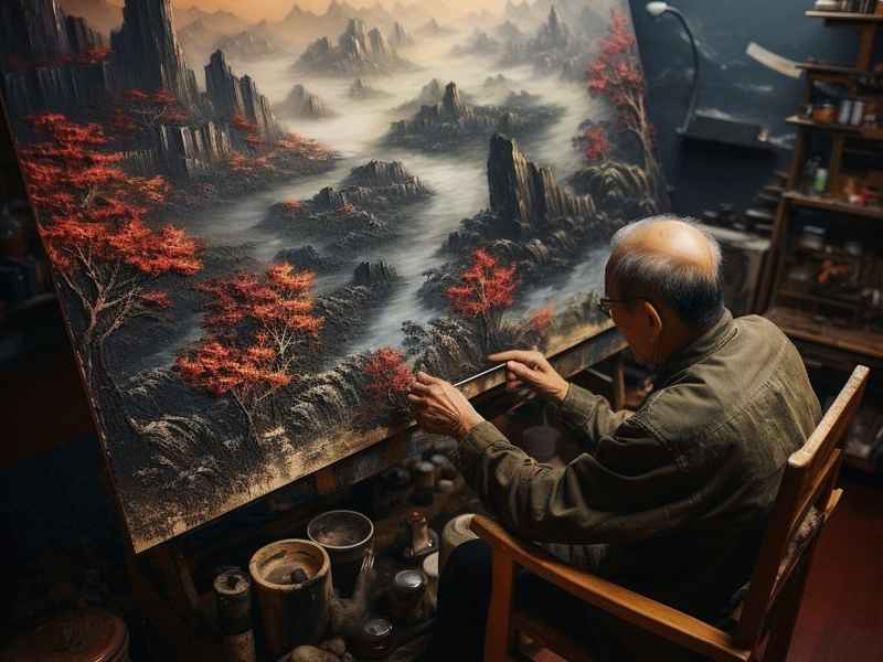 行画家生活、画家的生活状态