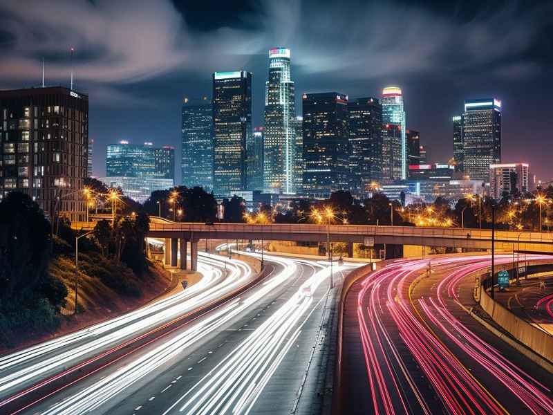 洛杉矶夜生活 洛杉矶市中心夜景 洛杉矶夜生活 洛杉矶市中心夜景