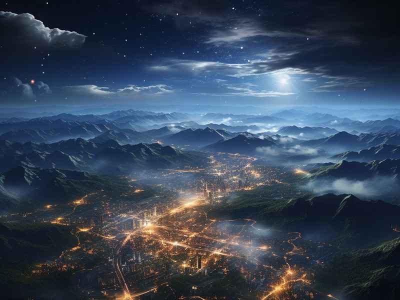 稻城夜生活 - 稻城晚上的夜景 稻城夜生活 - 稻城晚上的夜景