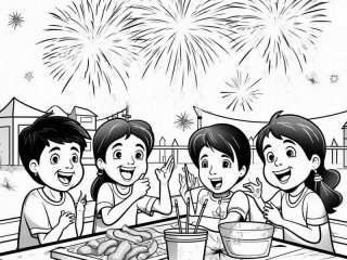 愉快的暑假生活简笔画 - 愉快的暑假生活简笔画图片