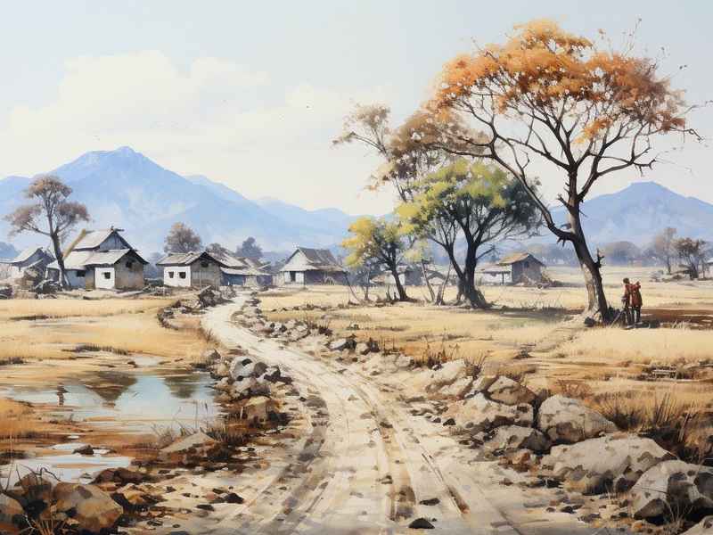 怀旧农村生活油画（怀旧农村生活油画作品）