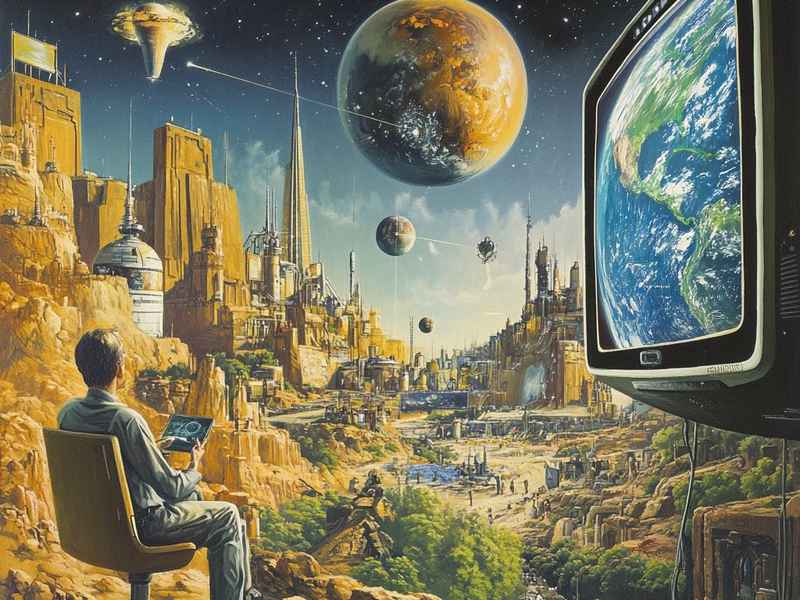 未来人类生活科幻画；未来人类生活科幻画4k纸简单漂亮