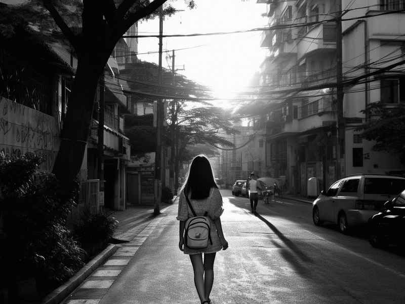 女生背影图片生活照，女生背影图片生活照真实
