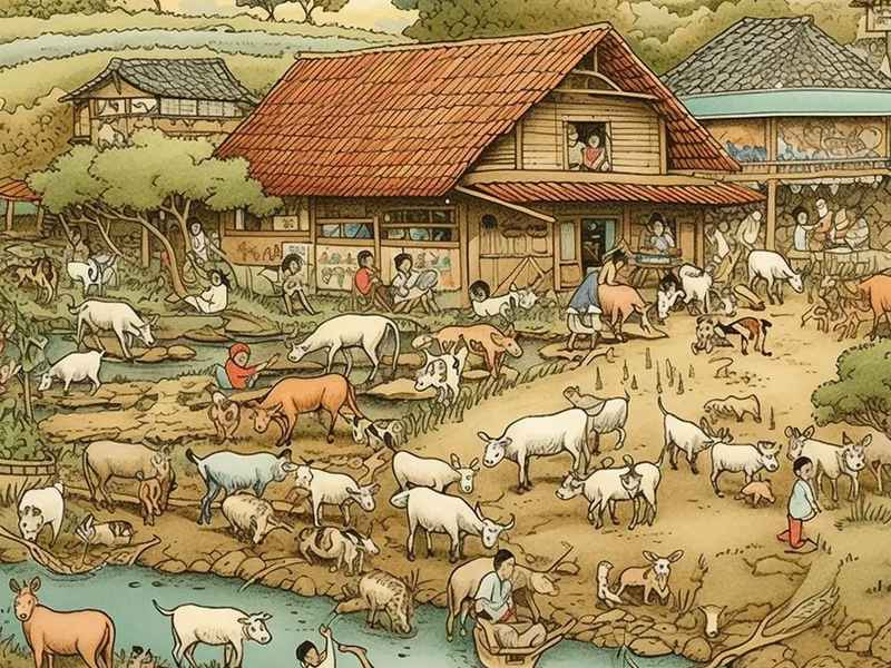 关于乡村生活的画(关于乡村生活的画报) 关于乡村生活的画(关于乡村生活的画报)