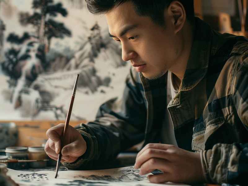 杨画 生活照(画家杨洋最新照片) 杨画 生活照(画家杨洋最新照片)