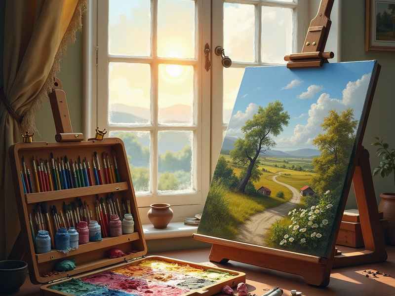 画意生活场景 生活场景画画