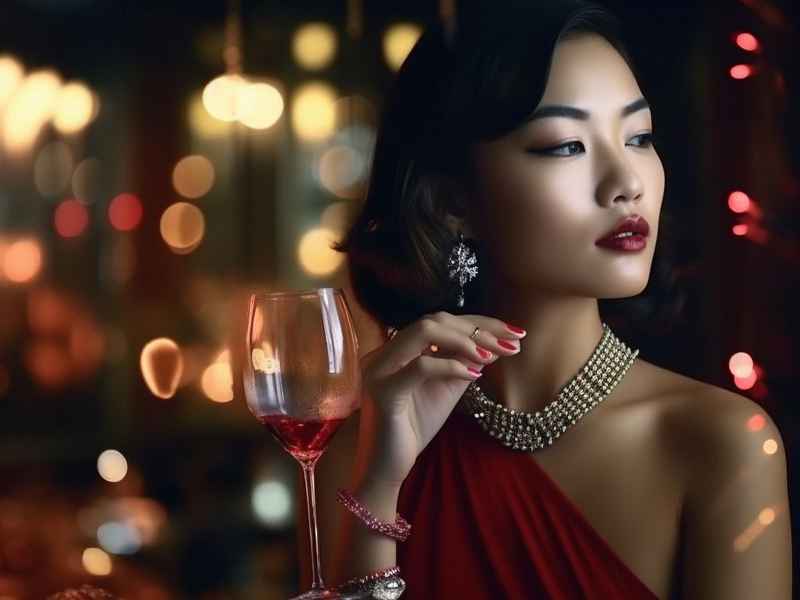 喝红酒图片唯美女人图片；喝红酒图片唯美女人漫画图片