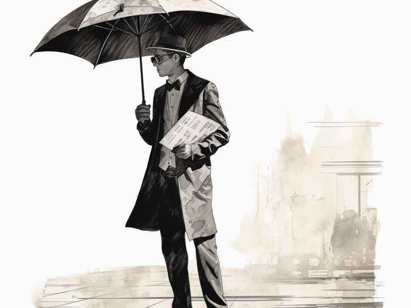 绅士的雨伞(绅士的雨伞绘本故事内页图文) 绅士的雨伞(绅士的雨伞绘本故事内页图文)