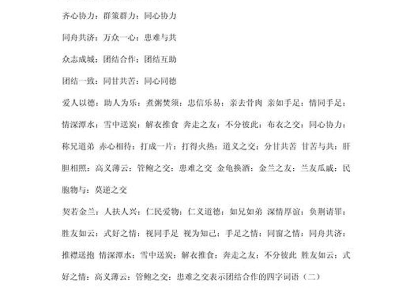 合作关系紧密的成语、合作关系紧密的成语有哪些