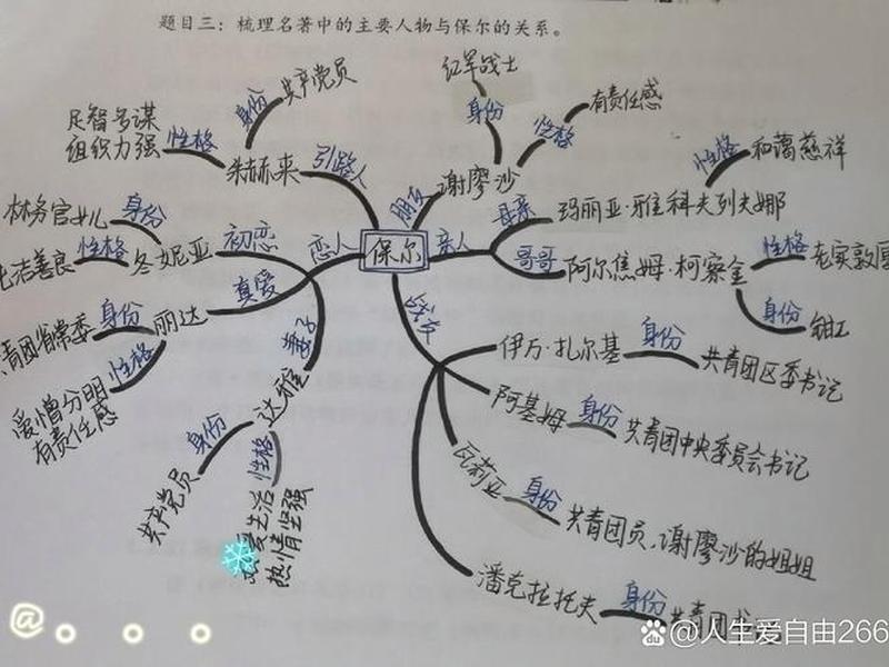 保尔人物关系梳理思维导图 - 保尔人物关系梳理思维导图图片 保尔人物关系梳理思维导图 - 保尔人物关系梳理思维导图图片
