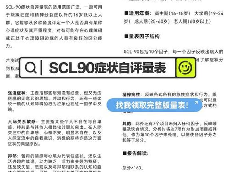 scl心理测试是测什么的 - scl-90心理测试是什么 scl心理测试是测什么的 - scl-90心理测试是什么
