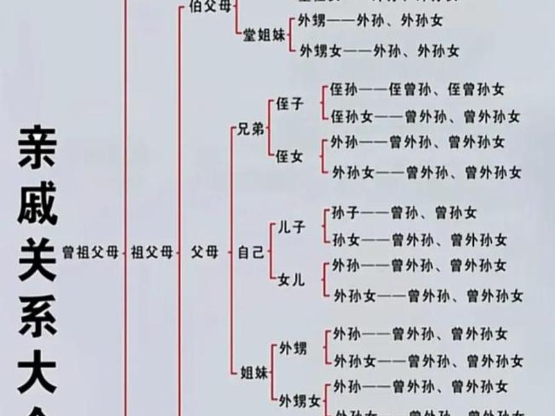 亲戚关系图解、亲戚关系图解析 亲戚关系图解、亲戚关系图解析