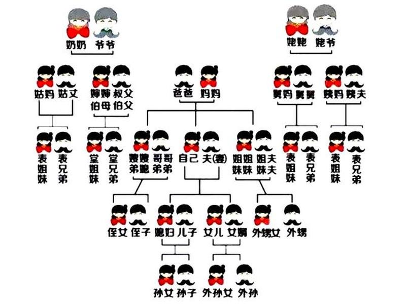 亲戚关系图解、亲戚关系图解析 亲戚关系图解、亲戚关系图解析
