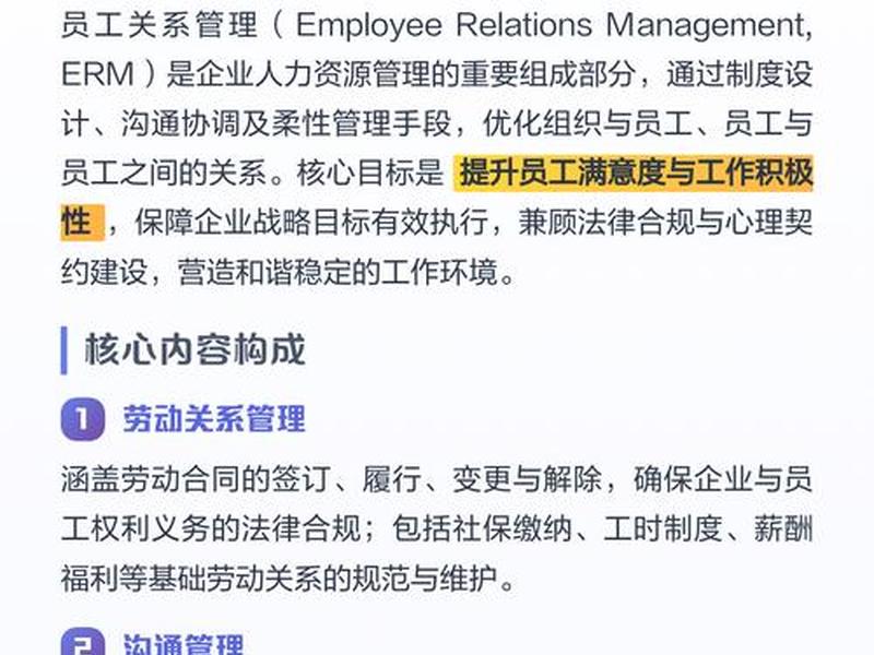 企业员工关系管理方法、企业员工关系管理方法包括