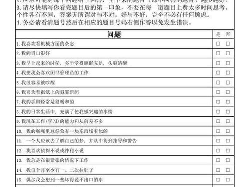 mmpi人格测验实验报告（epq人格测验实验报告）
